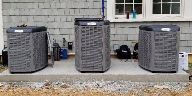 Heat pump units installed by D&D Heating and Cooling